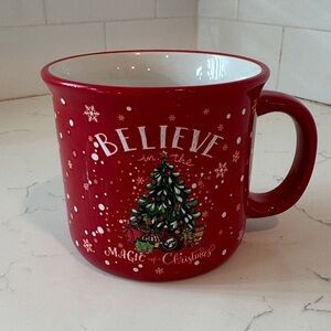 Buc-ee’s Red Christmas Mug with Tree Design